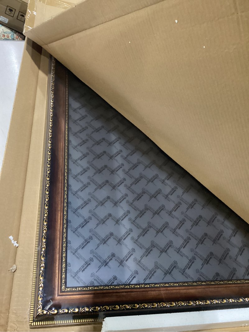 Condition photo showing Good Condition for Vintage 24x36 Poster Frame Display Picture Frames 24 x 36 Includes Plastic HD Horizontal or Vertical Wall Mounting Frame Wall Decor for Living Room Bedroom Golden Brown Golden Brown 24x36