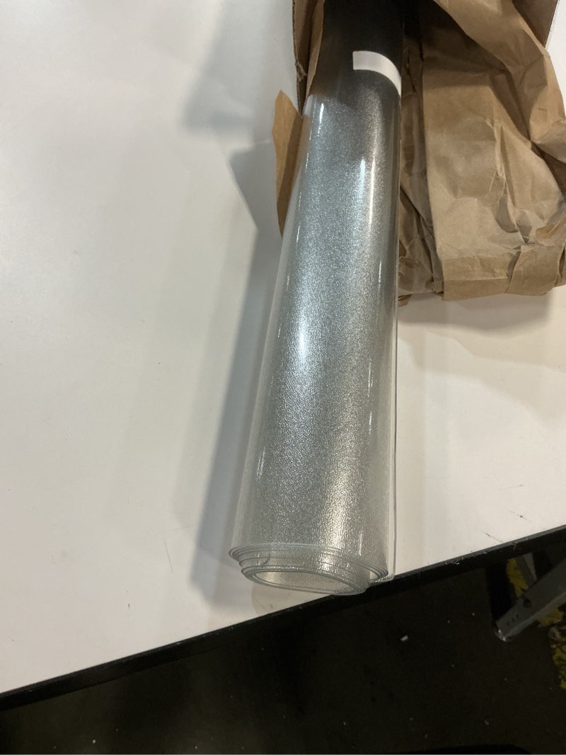 Condition photo showing Good Condition for Warmstar Clear Table Cover Protector 24 x 48 Inch, 2mm Thick Plastic Table Cover Rectangle,PVC Clear Table Protector,Desk Protector Mat for Kitchen, Dresser, Writing Desk?Dining Room Table 24" x 48"