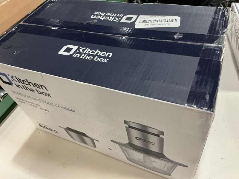 Condition photo showing New/Like New for kitchen in the box food processor, electric meat grinder & food chopper with 400w powerful veggie chopper-2 bowls?8 cup+8 cup? & 2 bi-level blades for meat/fish/vegetable/baby food?sliver button? sliver,8cup+8cup