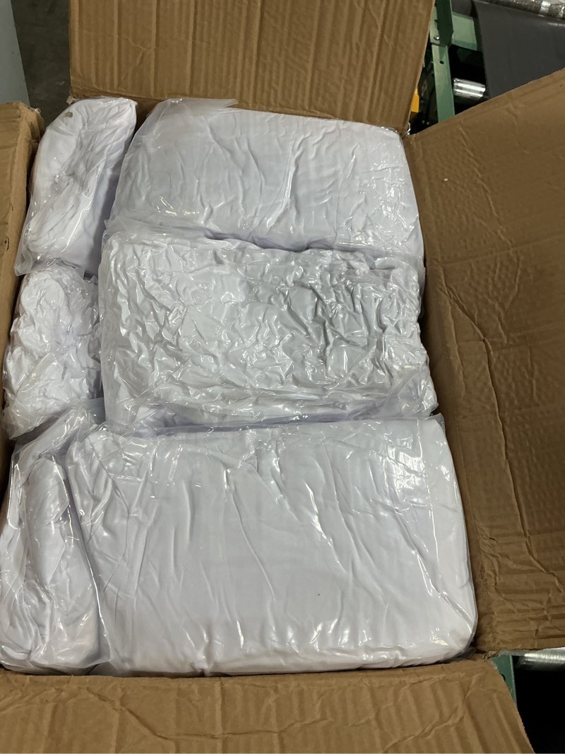 Condition photo showing New/Like New for trlyc spandex folding chair covers 150 pcs universal dining chair cover stretchy slipcovers for wedding party banquet flat-front chair covers (white) 150 pcs white-for folding chair