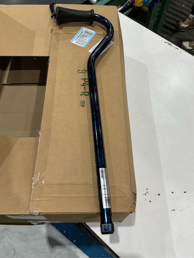Condition photo showing As Is for walking cane quad cane blue