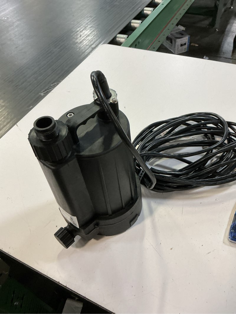 Condition photo showing As Is for leo 1/3-hp 115 -volt 35.17-gallon plastic electric utility pump