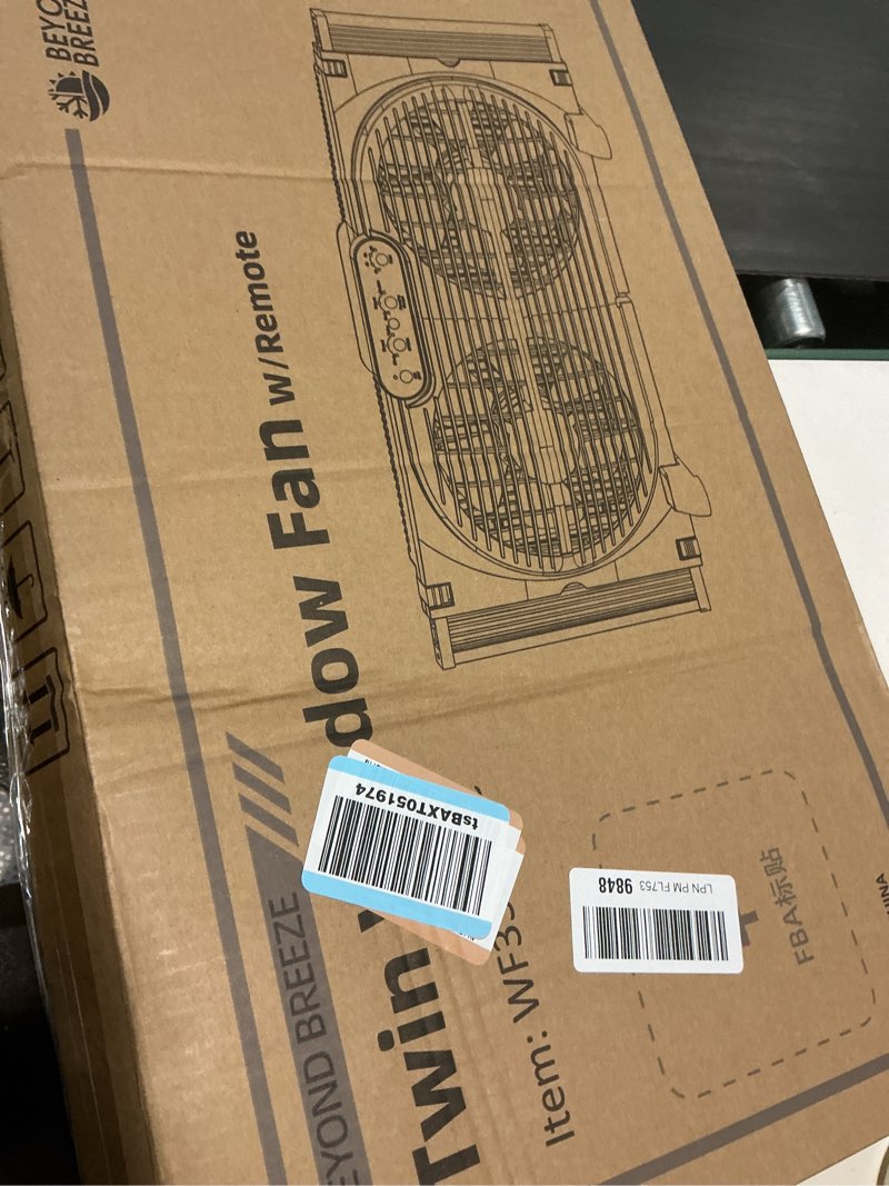 Condition photo showing Good Condition for beyond breeze twin window fan with reversible airflow, 9-inch window fan with remote control and 3 speeds, expandable window exchaust fans for home bedroom 9" remote control