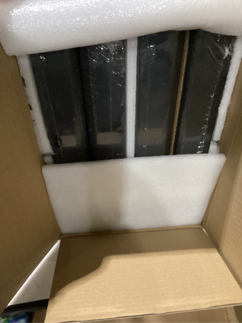 Condition photo showing New/Like New for UMIACOUSTICS 4 PCS Acoustic Panels with Hanging Bracket, 2” Thick Fiberglass Sound Proof Panels Removable for Studios, Office, Home Theater Ceiling or Wall- Black 23.6" x 11.8"-4pcs Black