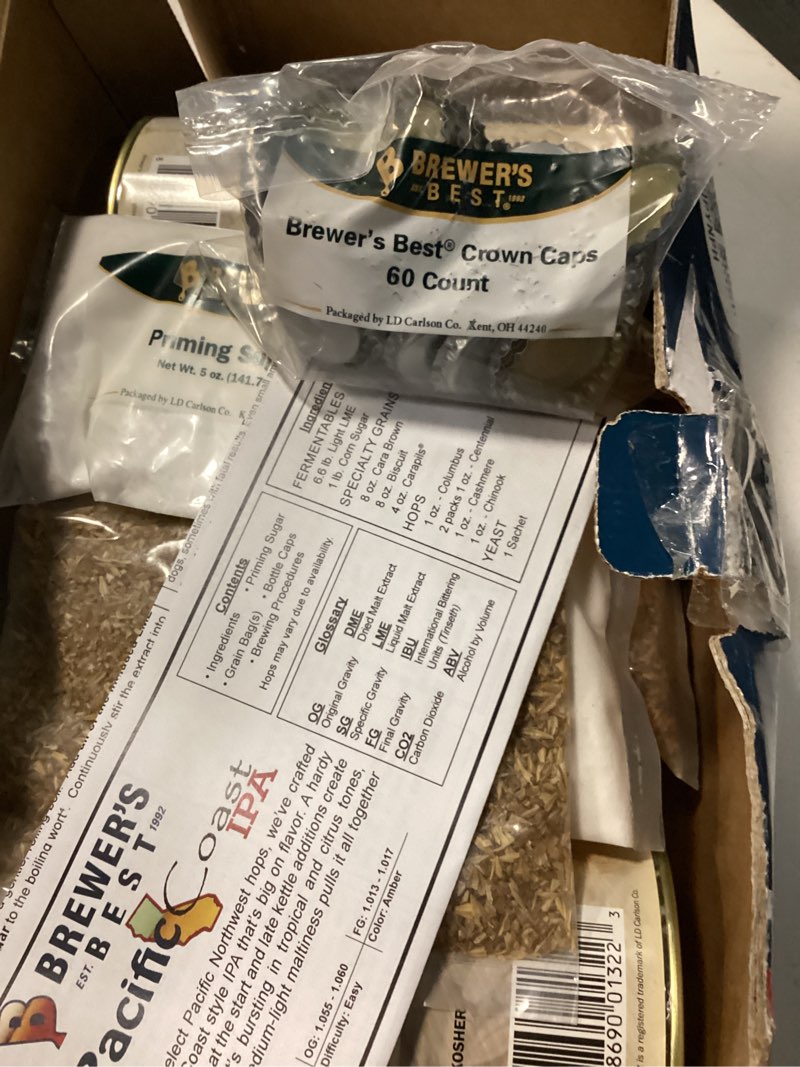 Condition photo showing As Is for pacific coast ipa beer ingredient kit