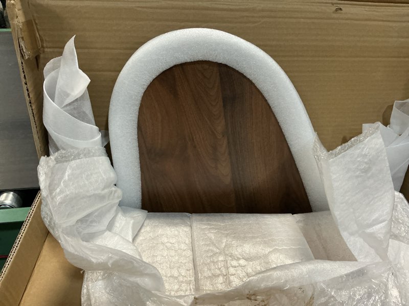 Condition photo showing Good Condition for Solid Wood Table Desk, Coffee Table End Table Round for Kitchen Dining Room, Living Room, Bedroom and Restaurant, 4 Legs Removable-Walnut