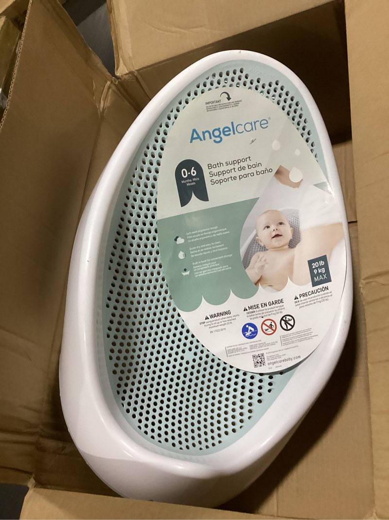 Condition photo showing As Is for angelcare baby bath support (aqua) | ideal for babies less than 6 months old bath support blue