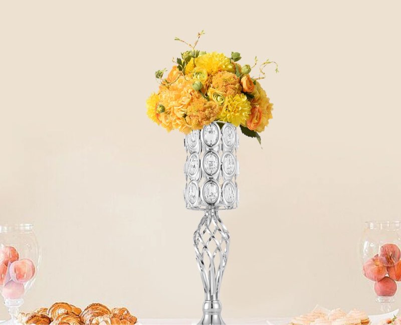 10 pieces vases for centerpieces with crystal beads wedding centerpiece for tables 