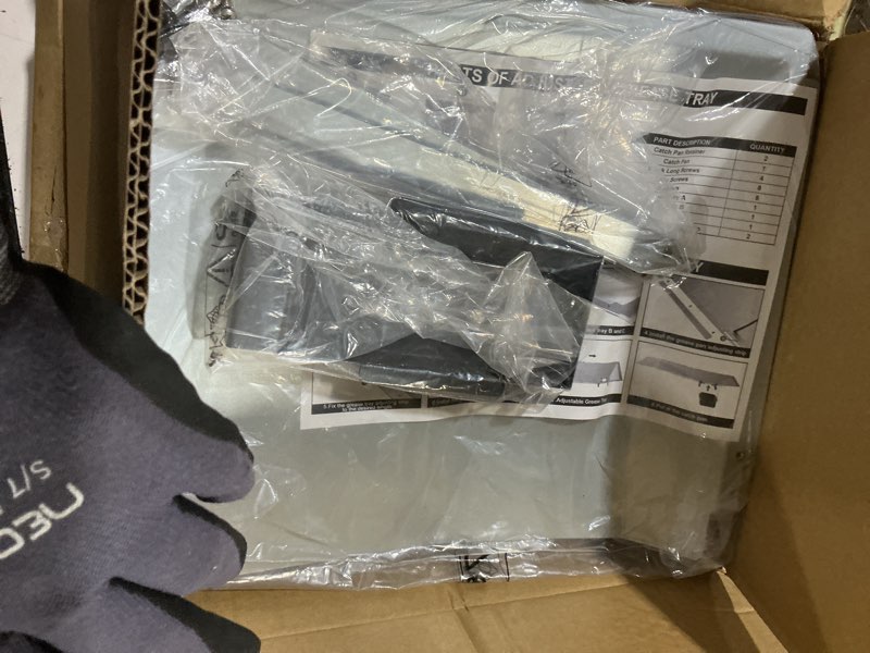 Condition photo showing Good Condition for universal grease tray with catch pan for nexgrill replacement parts 720-0830h 720-0882a, charbroil, dyna glo, kenmore, expect grill, drip pan for 3/4/5/6 burner gas grill grease tray replacement 24"-32"l