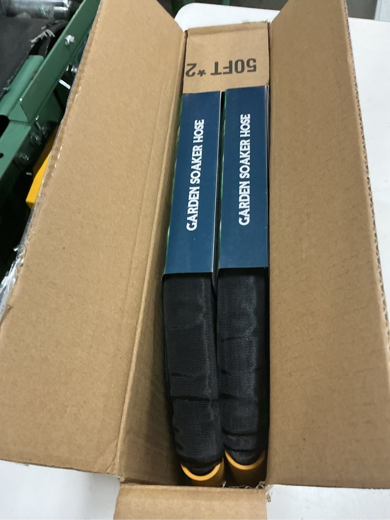 Condition photo showing Good Condition for laveve heavy duty flat garden soaker hose 100ft, flexible water hose irrigation tubing, leakproof drip hose watering for garden, lawn, flower bed, vegetable (50ft x 2pack)