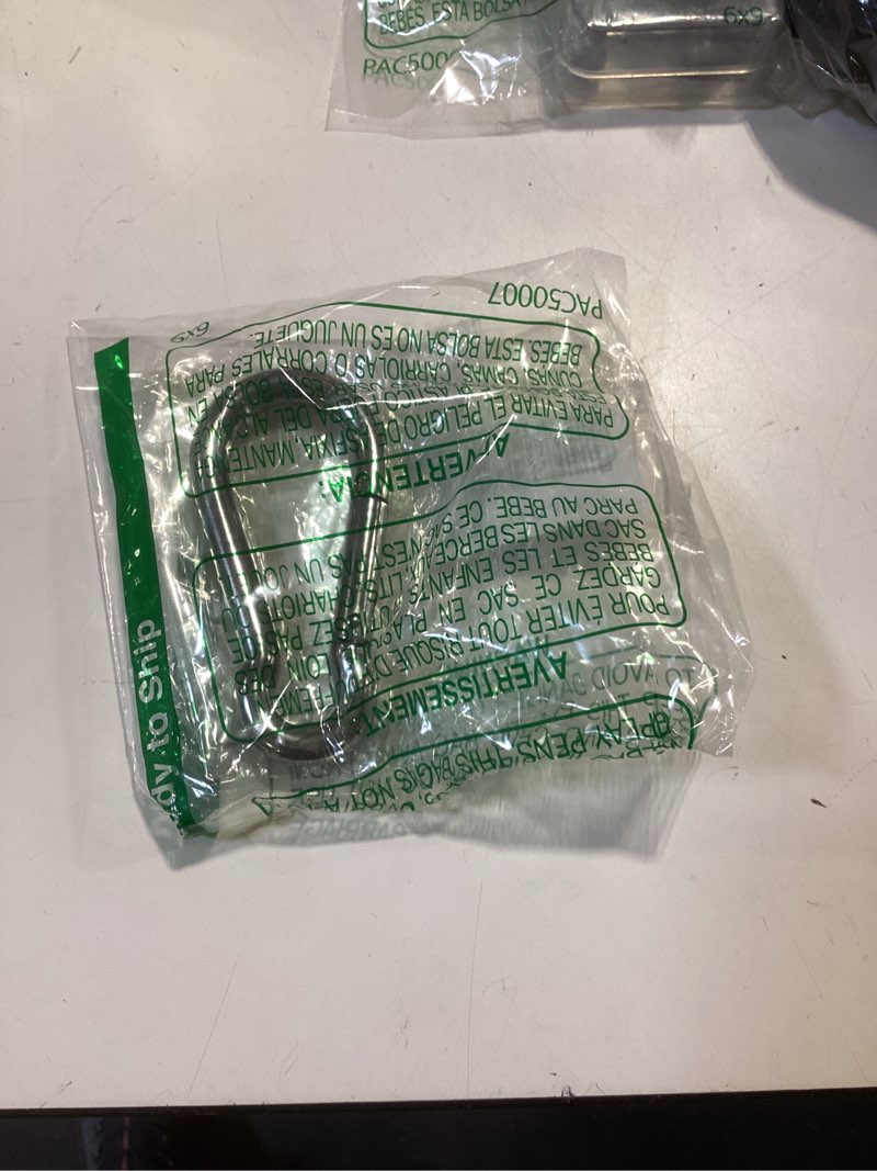 Condition photo showing New/Like New for 4 inch spring snap hook, 304 stainless steel light duty clip for keys, bag, home organization, 2 pack