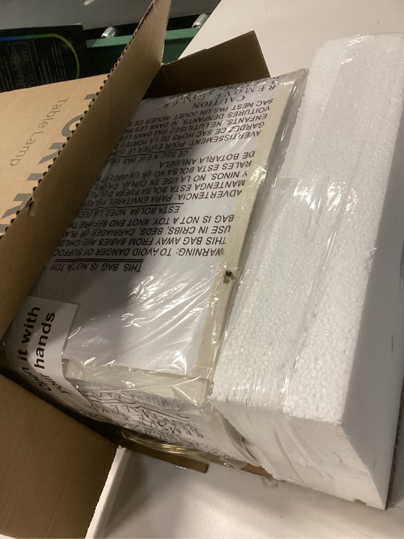 Condition photo showing Good Condition for 27.5" Ceramic Table Lamps for Living Room Bedroom Lamps Set of 2 Modern Boho Bedside Lamps Night Stands Farmhouse Vintage Large Nightstand Lamp Reading Light Home Office Dorm Desk Deco Gifts, White White 27.5 inch