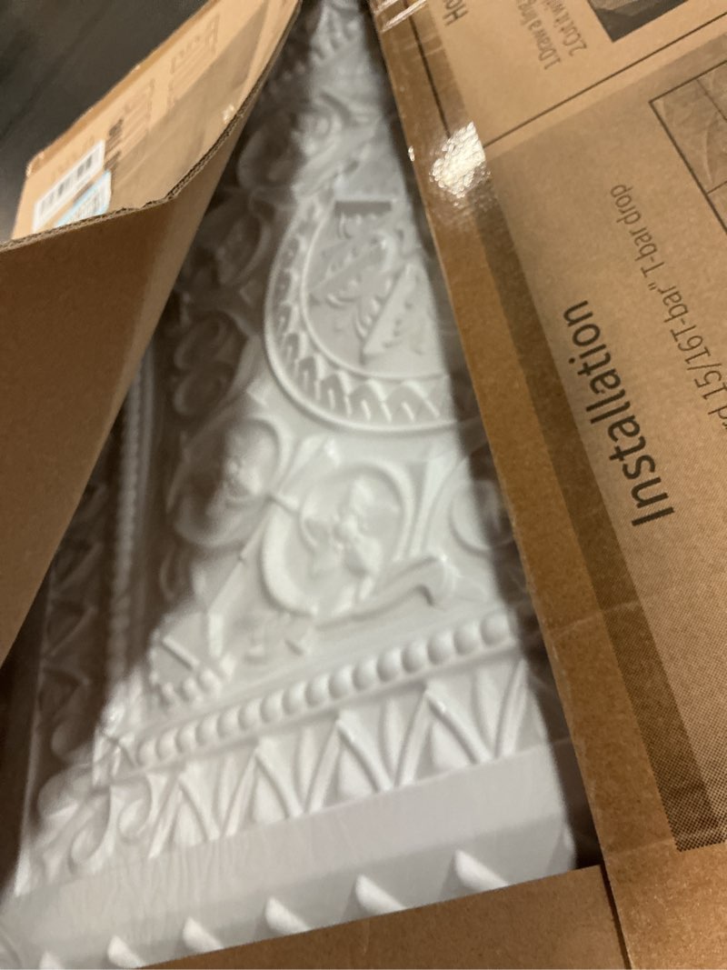 Condition photo showing Good Condition for art3d drop ceiling tiles, glue up ceiling tiles, 2'x2' plastic sheet in white (12-pack, 48 sq.ft) 24"x24" white 12