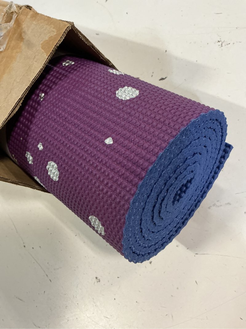 Condition photo showing As Is for gaiam yoga mat - premium 6mm print extra thick non slip exercise & fitness mat for all types of yoga, pilates & floor workouts (68"l x 24"w x 6mm thick) sublime sky