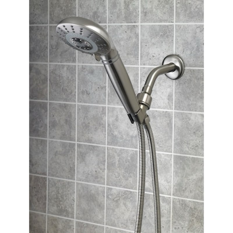 sprite pure spray 7 -spray brushed nickel 5-in round rain filtered high pressure handheld