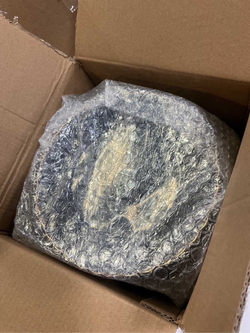 Condition photo showing Good Condition for youbet 100 pack blue scalloped plastic plates - 6.5 inch navy blue disposable plates - high end elegant vintage dessert plate for party & weeding & birthday 6.5inch blue