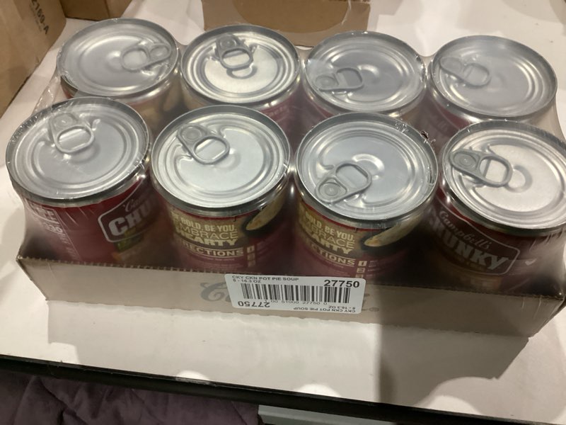 Condition photo showing New/Like New for (Best by 21 Aug 2026)Campbells chunky chicken pot pie 8 pack