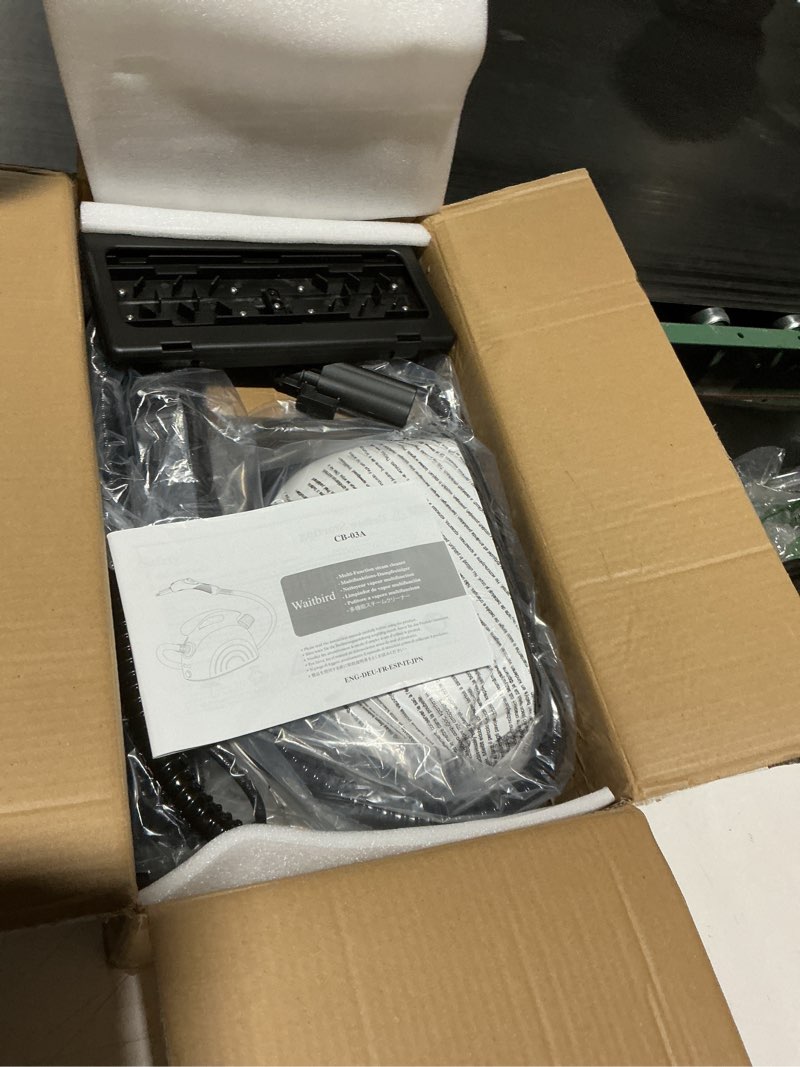 Condition photo showing Good Condition for Multi-purpose steam cleaner with all 21 accessories, handheld steam cleaner and shoulder strap, for furniture, sofa, tiles, floors, windows, upholstery