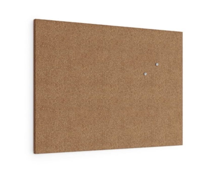 U Brands Cork Canvas Bulletin Board  24  x18   Frameless  Brown