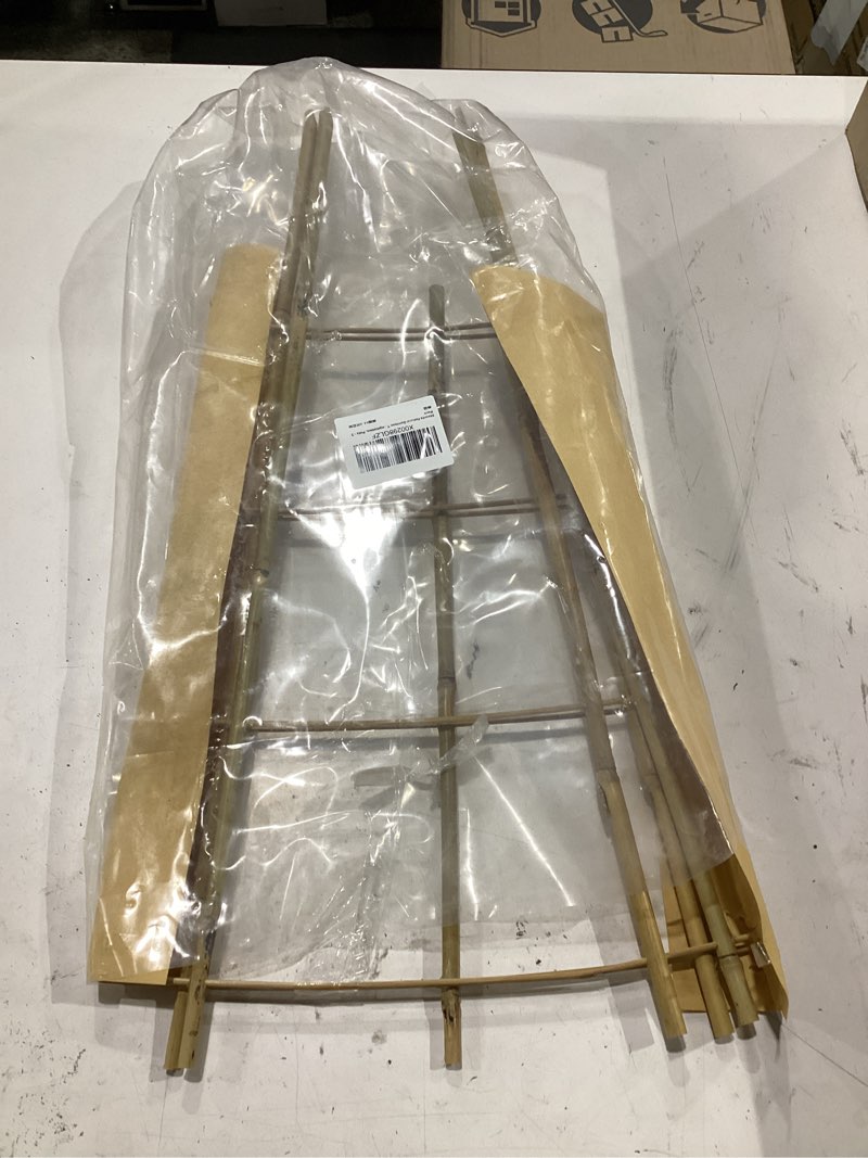 Condition photo showing Good Condition for natural bamboo trellis 24 inches tall, mininfa garden ladder trellis, plant for climbing plants, vegetables, pots - 3 pack