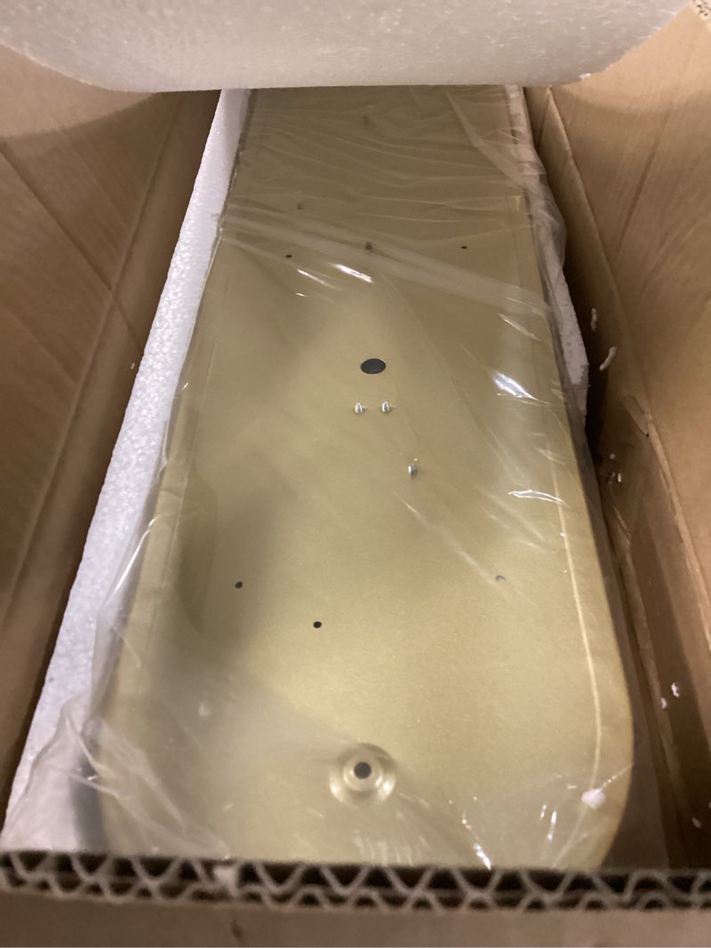 Condition photo showing Good Condition for becailyer 23.6" modern led ceiling light, dimmable flush mount ceiling lamp, 60w metal ceiling chandelier lighting fixture for living room bedroom dining room office hallway aisle closet, gold gold-hollow 23.6inch-60w