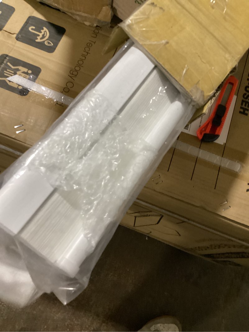 Condition photo showing Good Condition for DEZ FURNISHINGS Cordless 1" Signature Light Filtering Cellular Shade, 51.5" W x 72" H, White