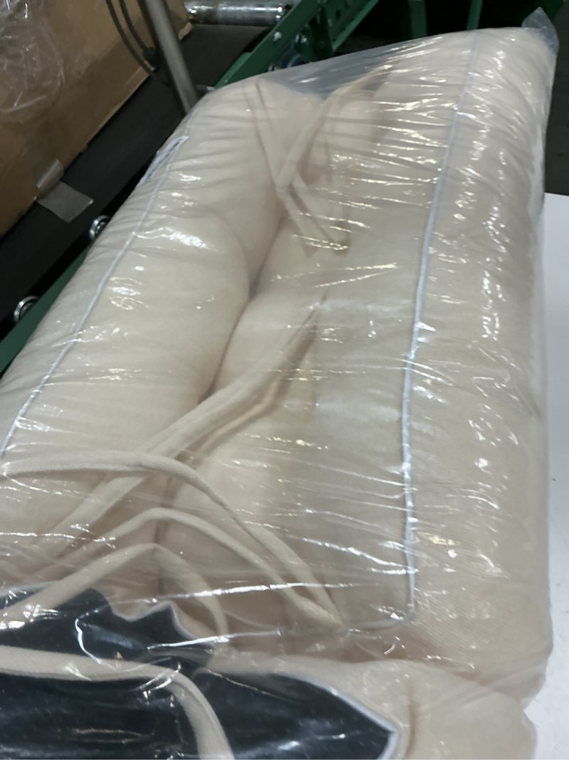 Condition photo showing Good Condition for yz home rocking chair cushion, set of thicken seat & back chair cushions with memory foam, non-slip chair pad with ties for for indoor&outdoor rocker, beige, 22x17x5/17x17x5 cream 22''x17''/17''x17''