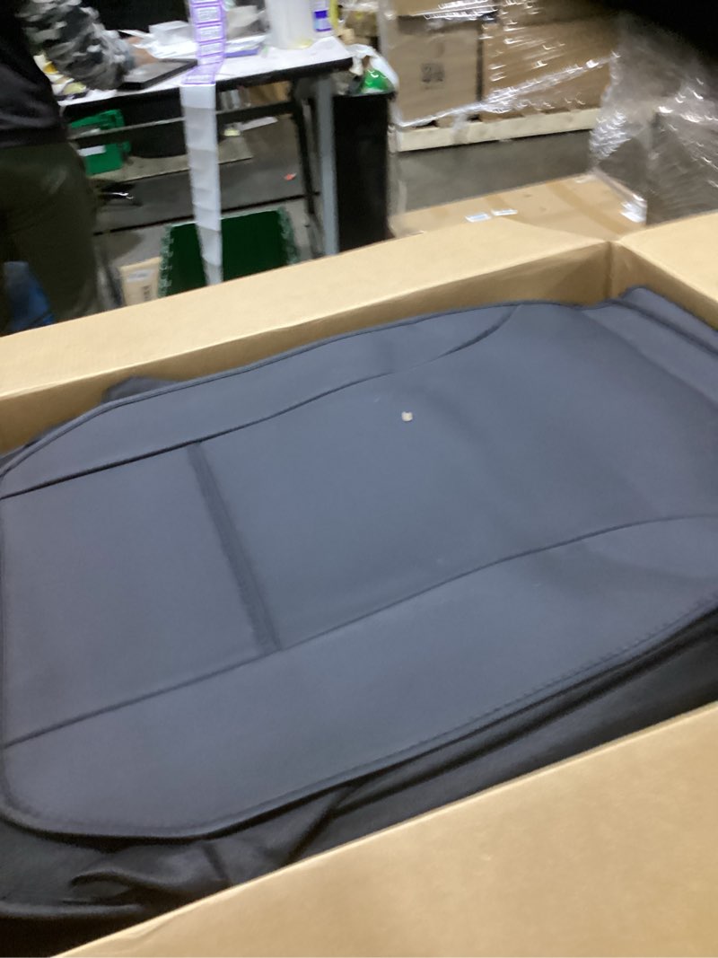 Condition photo showing As Is for seat covers for kia optima 2002-2020, 5 seat full set faux leather car seat covers cushion black #054 black 12.optima 2002-2020-5 seat covers full set