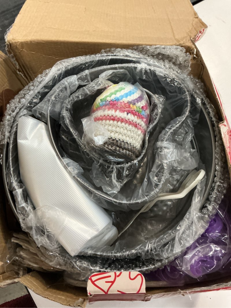 Condition photo showing Good Condition for 540pcs cake decorating kit - baking supplies with 4 springform pans, rotating turntable, decorating tools, cake baking supplies set for beginners