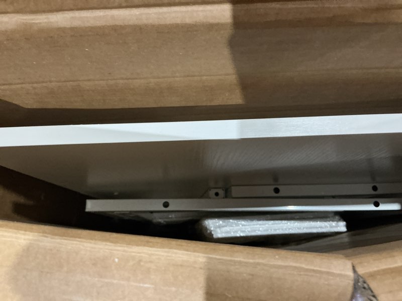 Condition photo showing Good Condition for aodk 51 inch computer desk with drawers & usb power outlets - reversible home office desk with storage shelves, work from home, modern work/writing/study table for bedroom, white