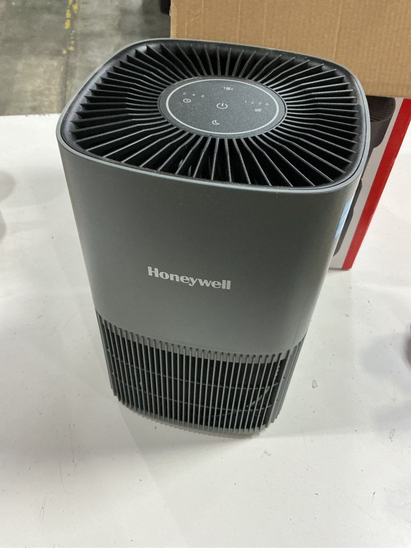 Condition photo showing Good Condition for honeywell allergen plus compact hepa small room air purifiers for home, up to 530 ft² coverage, 3-in-1 filter, pet dander, smoke & odor reducer air quality sensor with auto mode, grey, hpa125v