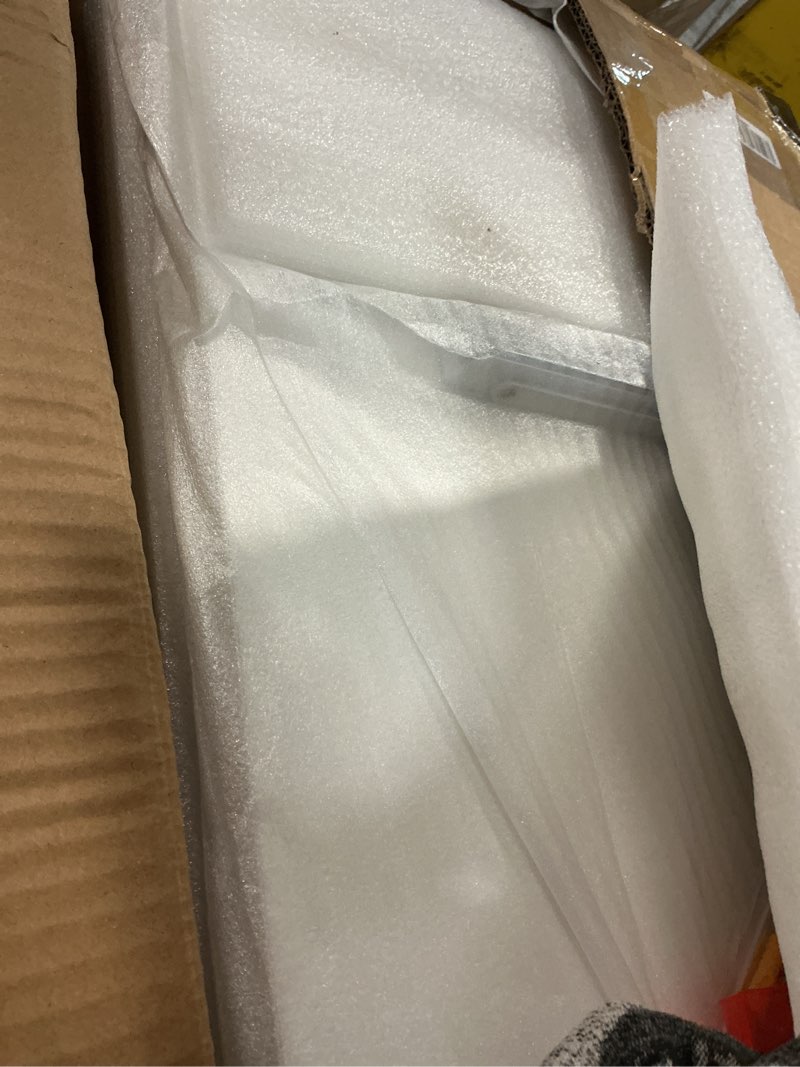 Condition photo showing Good Condition for Upgrade Wall Mounted Folding Table 31.5”L x 15.7”W, Laundry Folding Table with Heavy Duty Metal Collapsible Shelf Brackets, Wall Mounted Desk Fold Down for Small Spaces, White White 31.5" x 15.7"