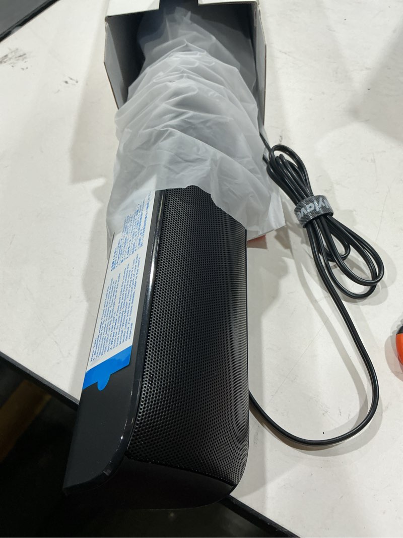 Condition photo showing New/Like New for computer speakers, hi-fi sound quality computer sound bar, bluetooth 5.0 & 3.5mm wired pc speakers with 4 dynamic lighting modes, usb powered speakers for pc, desktop, laptops, phones, monitors, xbox rgb lights