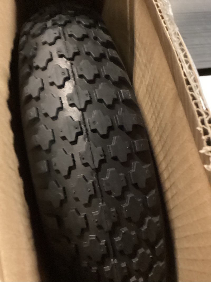 Condition photo showing Good Condition for 4.80/4.00-8" Pneumatic Tire and Wheel Assy,2PR (Air Filled)- 5/8"or 3/4" Powdered Metal bushings and 3"or 6"Center Hub, for Wheelbarrows,Garden and Utility Carts,Trolleys,Wagon and More