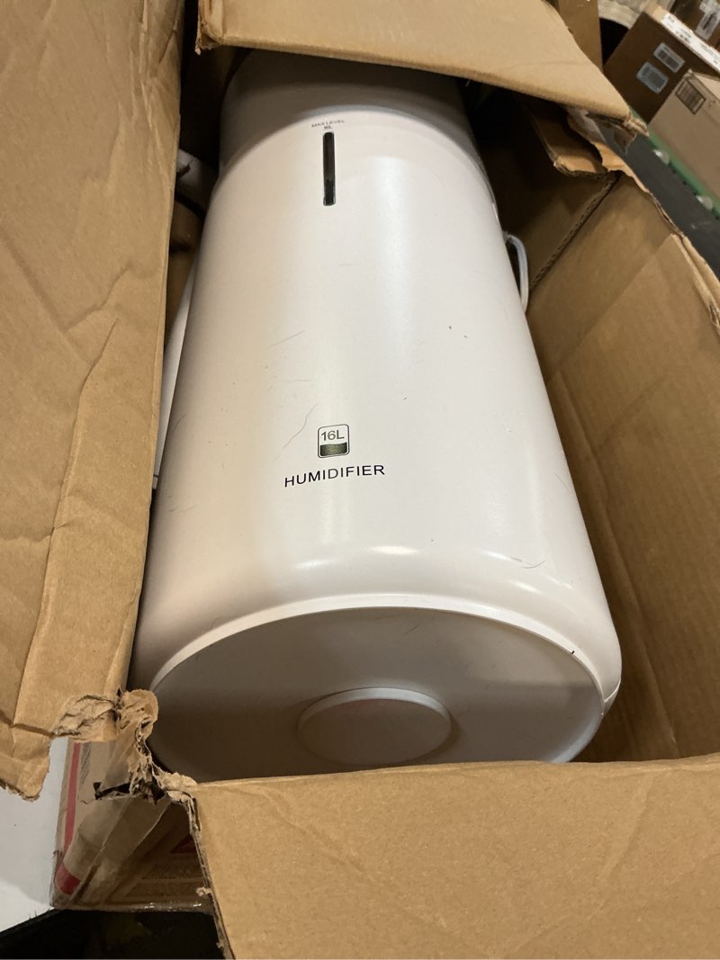 Condition photo showing As Is for 16l smart humidifier large room, whole house humidifier for home 1500 sq.ft with app/voice/remote control, ultrasonic cool mist humidifiers for bedroom, plants, office with tube, white