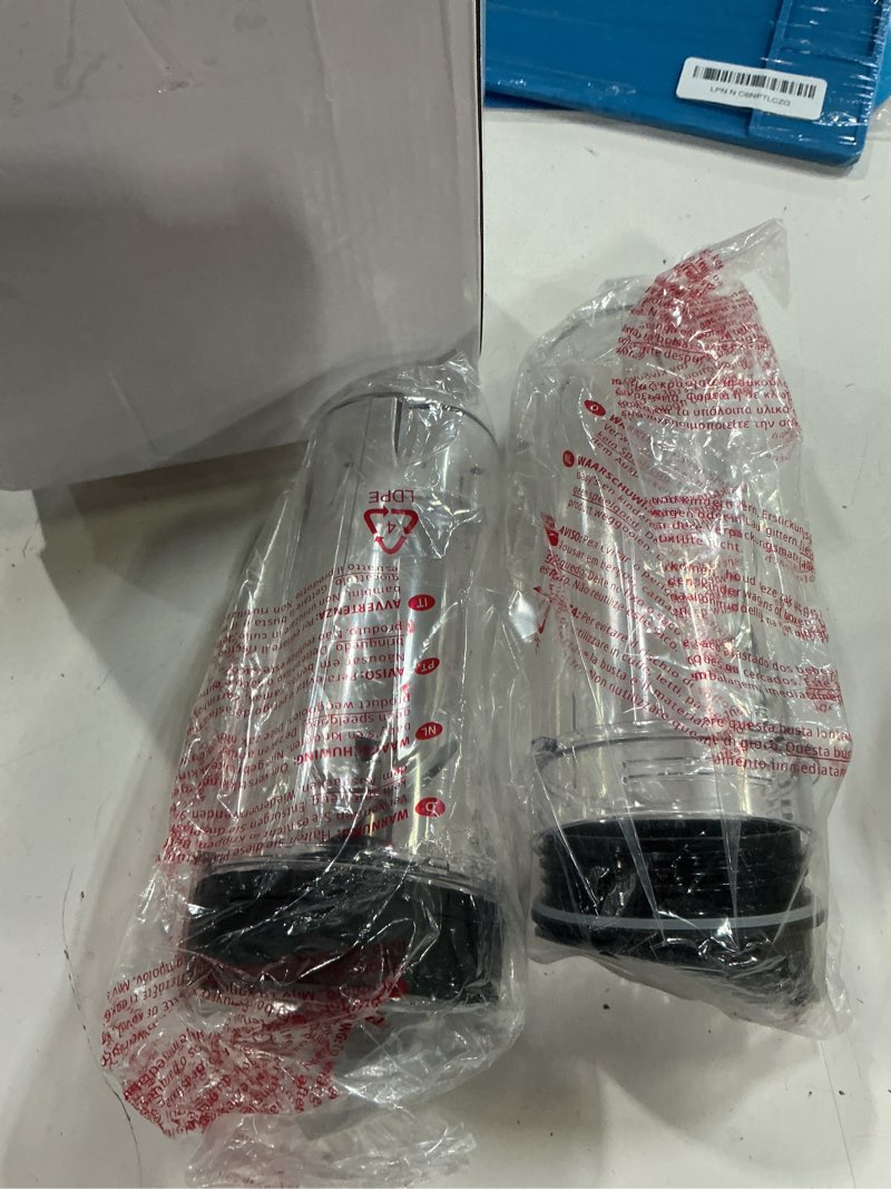 Condition photo showing New/Like New for ninja blender replacement parts compatible with bl770 bl660 bl663 bl663co bl665q bl740, 2 pack single serve ninja blender 16oz cups with sip & seal lids &6 fins ninja blender blade assembly