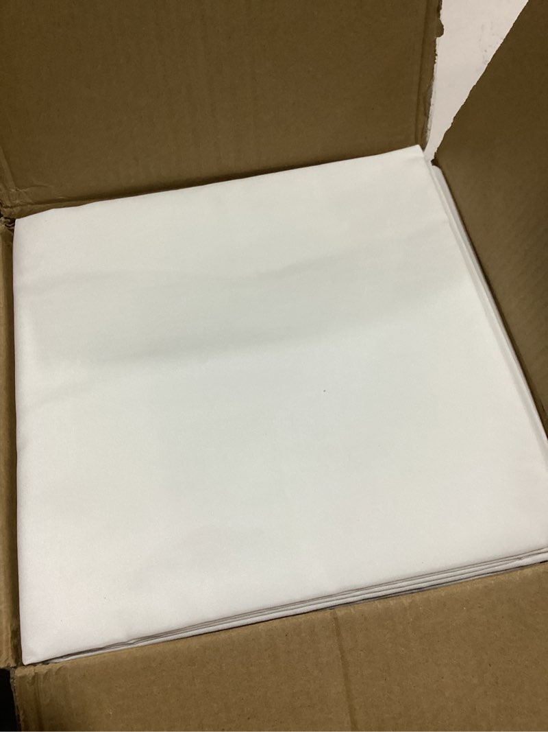 Condition photo showing Good Condition for white rectangle table cloth - 6 pack, 60" x 84" washable polyester tablecloth for 5ft tables, wrinkle-resistant table cover for weddings & parties white 84" x 60" rectangle