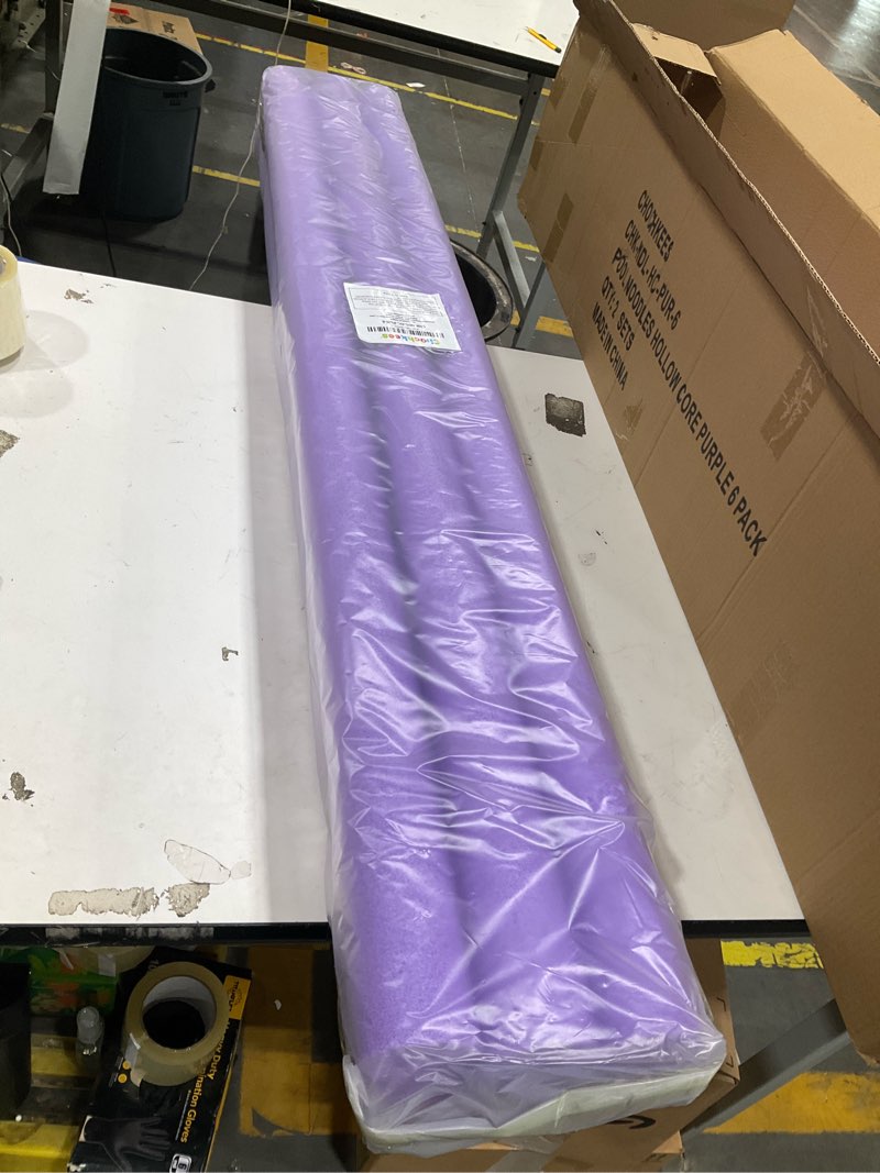 Condition photo showing New/Like New for purple pool noodles swimming hollow core foam tube, floating thick noodles for floating, pool accessories, 52" 12-pack