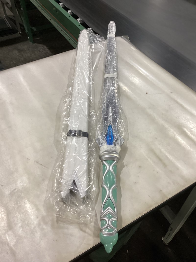 Condition photo showing New/Like New for Sword Valley SAO Red Sparkling Light Sword - Available in Two Sizes: 107cm and 120cm - Anime Style Slim Decorative Sword with Sheath - Stainless Steel Blade (Exclusive Custom Design)