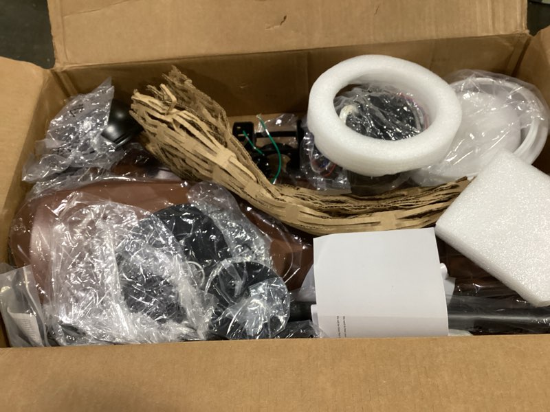 Condition photo showing As Is for 60 in Ceiling Fan of 7400+CFM High Airflow with Light & Mute Remote Control,Outdoor/Indoor Ceiling Fan with 3 Blades Noiseless Reversible DC Motor 6 Speeds with 3 CCT and Timer for Living Room Patios with light 60 inch