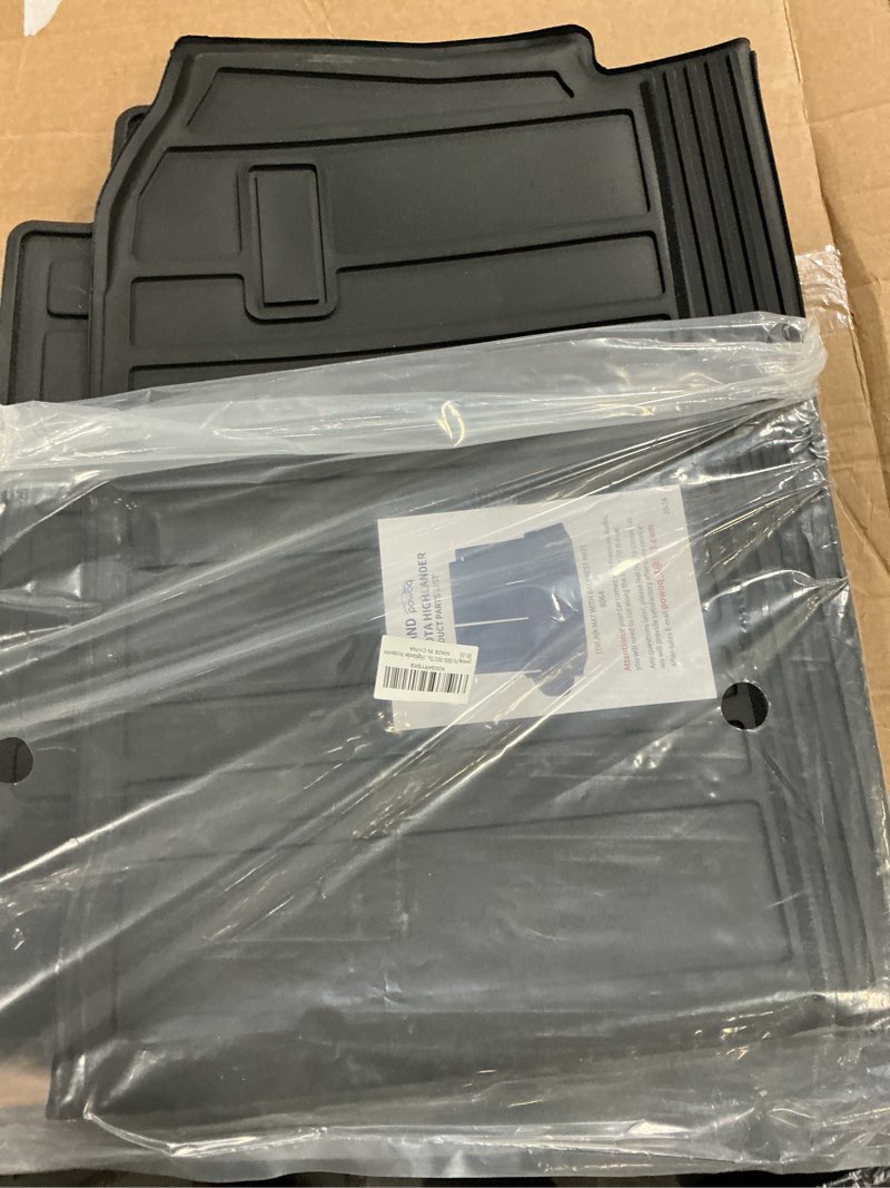 Condition photo showing New/Like New for powoq Cargo Mat Compatible with 2020-2026 Toyota Highlander Backrest Mat TPE Cargo Liners Replacement for Toyota Highlander Accessories (Fit 2020-2026 Highlander,Rear Cargo Mat with Backrest Mat) Rear Cargo Mat with Backrest Mat Compatible with 2020-2026 Highlander