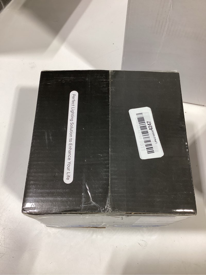 Condition photo showing As Is for ensenior 4 pack 4 inch led recessed light, dimmable, 2700k-5000k 5cct, 750lm high brightness, 9w 120v, damp rated, ultra-thin canless wafer ceiling light - etl & fcc & ic 2700/3000/3500/4000/5000k - 5cct white 4 inch