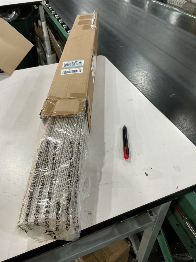 Condition photo showing New/Like New for NO Drill Cordless Bamboo Roman Shades, Windows Size 33.5" W × 64" H - Off White Off White 33.5" W × 64" H?Window Size?