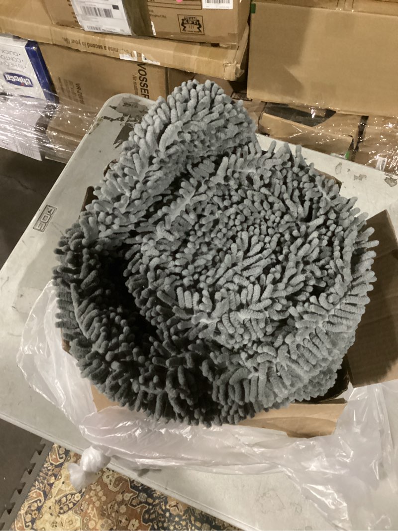 Condition photo showing Good Condition for Smiry Bathroom Rugs Mat 71x47, Extra Soft Absorbent Chenille Bath Rugs, Non Slip Rubber Backing Machine Washable Quick Dry Bath Mats for Bathroom Floor, Tub, Shower, Home Decor Accessories, Sage Green Sage Green Rectangular 71'' x 47''