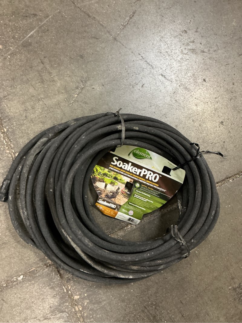 Condition photo showing As Is for element soaker 3/8" x 75' garden hose