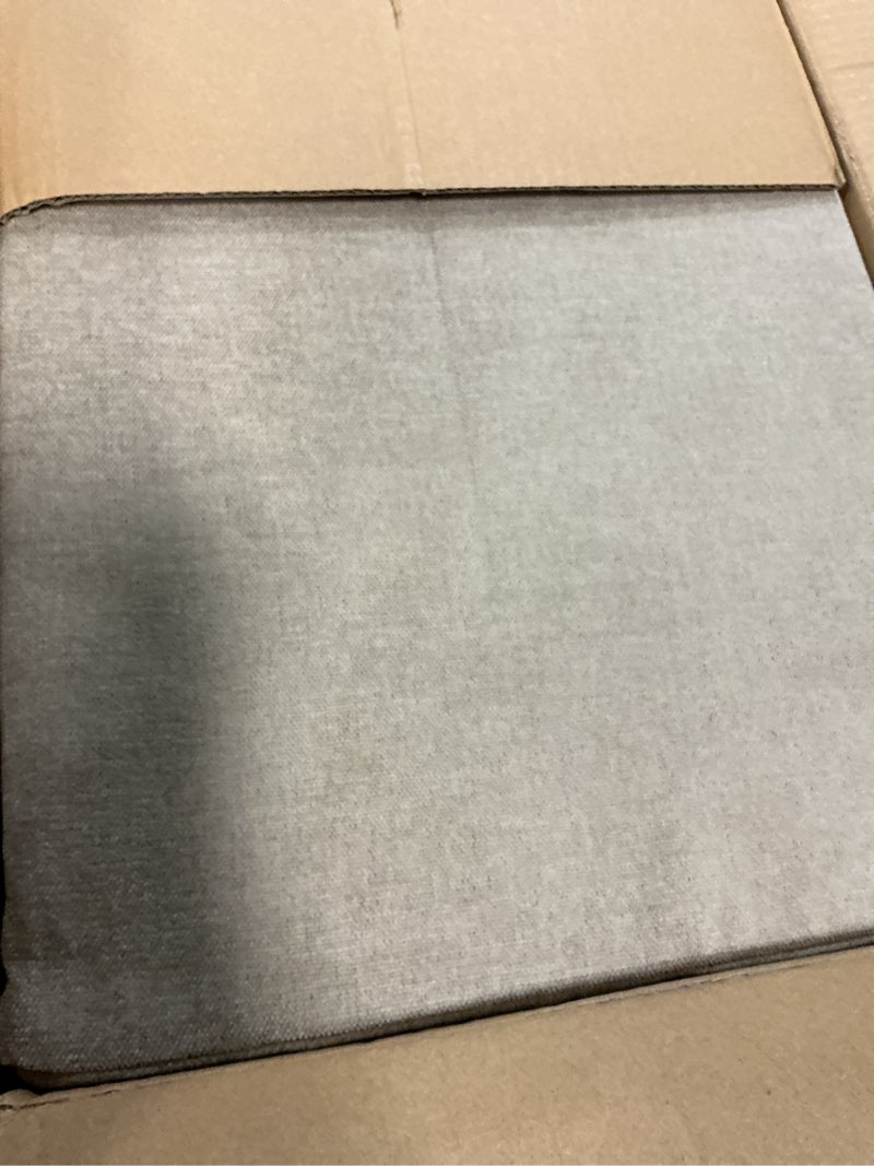 Condition photo showing Good Condition for Foldable Foot Stool Ottoman, Modern Foot Rest with Bamboo X Legs & Thick Foam Cushion, Folding Foot Stools Small Padded for Bedroom Living Room, Footstool for Chair Couch (Natural - Brown)