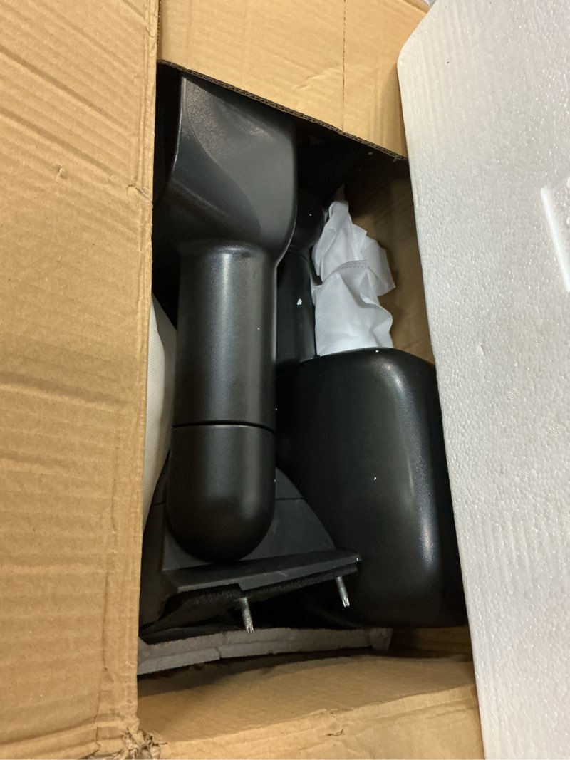 Condition photo showing As Is for aerdm new pair towing mirrors set telescoping tow mirrors fit for 1988-1998 chevy gmc c1500 c2500 c3500 k1500 k2500 k3500 pickup side mirrors power adjustable glass set pair for 1988-1998 chevy/gmc black power adjustable glass