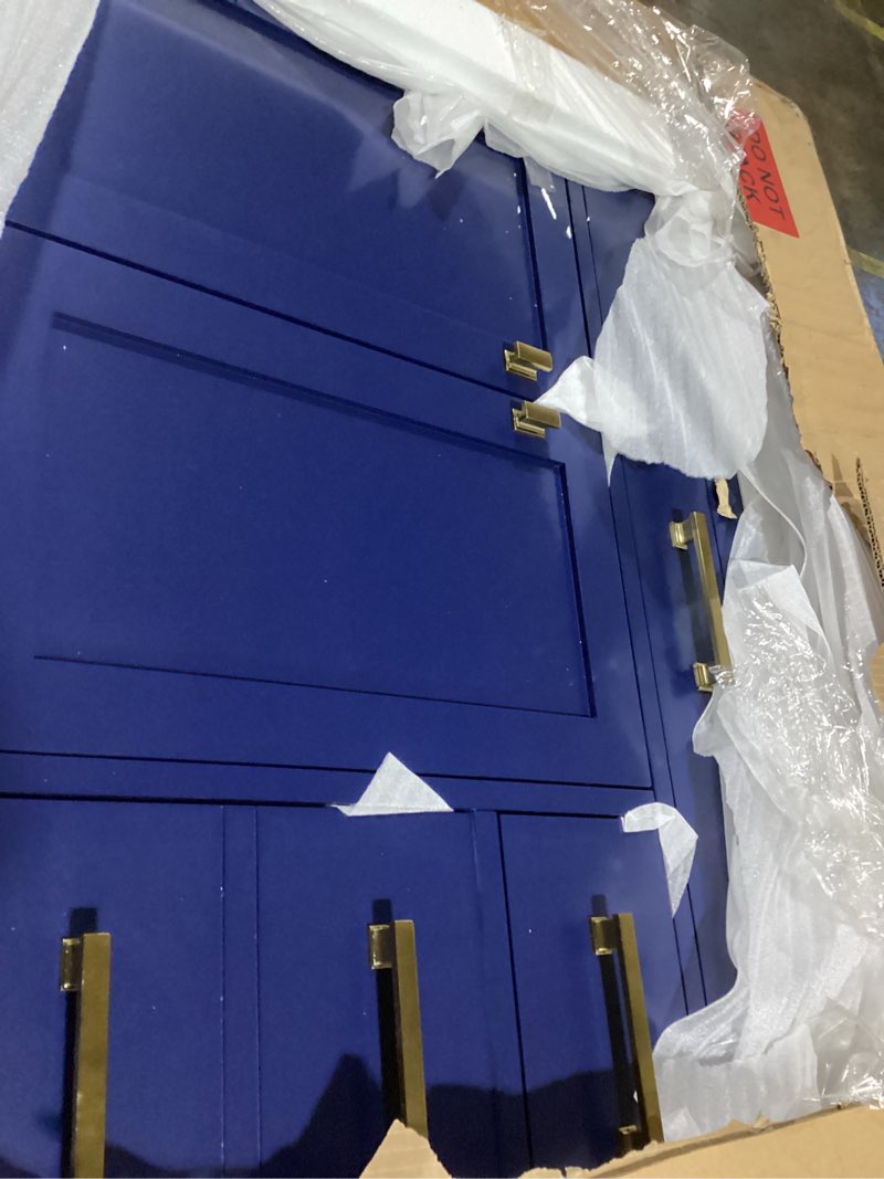 Condition photo showing Good Condition for sudio design jasper 42-in navy blue undermount single sink bathroom vanity with carrara white