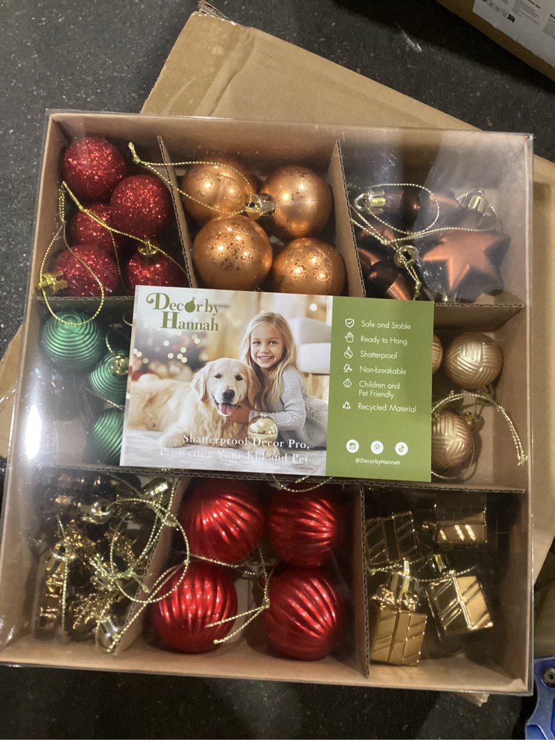 The Holiday AisleÂ® 45ct Small Shatterproof Red Green Gold Christmas Ornaments Set