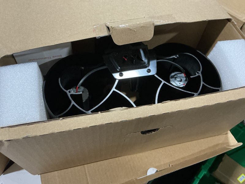 Condition photo showing Good Condition for wood stove fan heat powered | non electric heat activated fan for wood burning stove| thermoelectric fireplace fan | stove accecories w/thermometer 12 blades